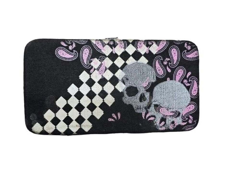 Wallet Black Pink Skull